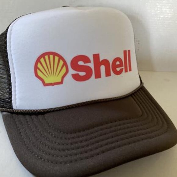 60s 70s Retro Vintage Style Shell Oil Hat Gasoline Trucker Hat Racing Fans Cars - Picture 1 of 2